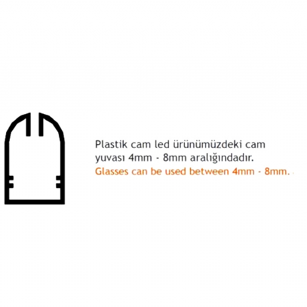 Cam Led Aydınlatma Plastik ve Aluminyum
